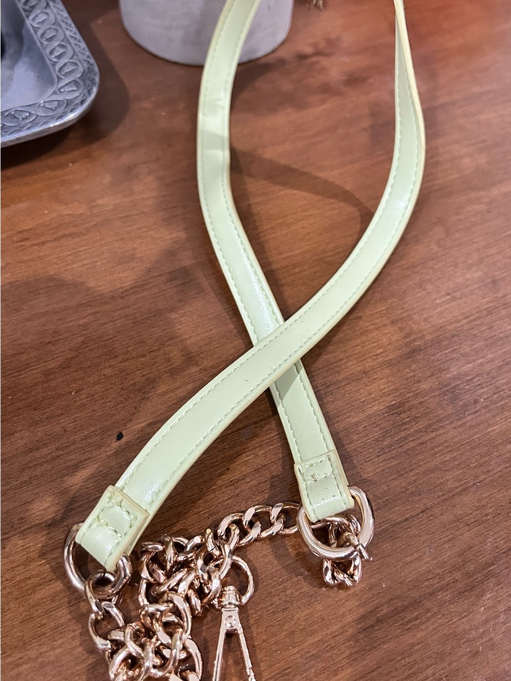 Aldo Quilted Mini Top-Handle Bag in Pale Lime - Picture 5 of 5
